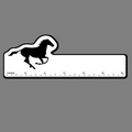 6" Ruler W/ Galloping Horse Silhouette